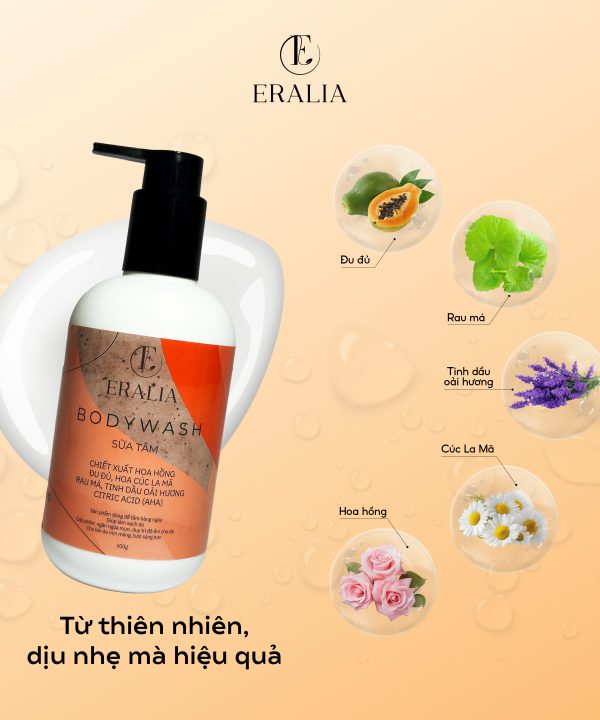 Sữa tắm giảm mụn lưng Eralia